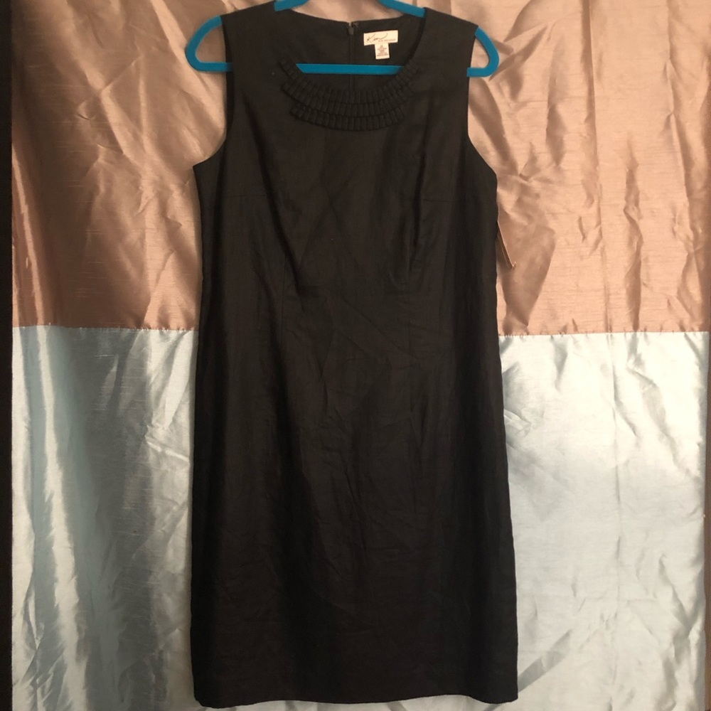 Kim Rogers Black Sleeveless Linen Women’s Dress
